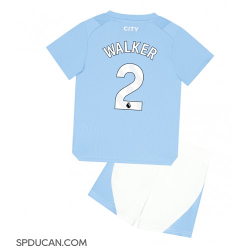 Dječji Nogometni Dres Manchester City Kyle Walker #2 Domaci 2023-24 Kratak Rukav (+ Kratke hlače)